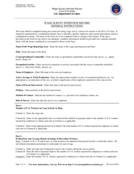 Form ETA-232A Wage Survey Interview Record, Page 3