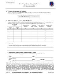 Form ETA-232 Domestic Agricultural in-Season Wage Report, Page 2