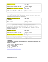 Form DHS-8505 &quot;Arkansas Money Follows the Person Informed Consent for Participation&quot; - Arkansas, Page 3