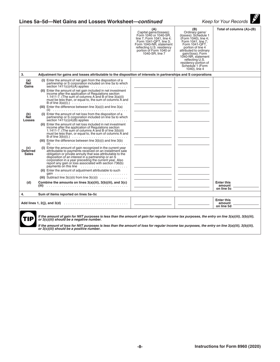 Instructions for IRS Form 8960 Net Investment Income Tax - Individuals, Estates, and Trusts, Page 8