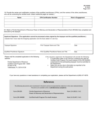 Form DR-342000 Request to Conduct a Certified Audit - Florida, Page 2