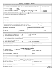 DA Form 7574 Request and Certification for Incapacitation Pay, Page 2