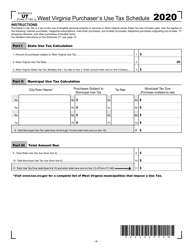 Form IT-140 Schedule UT &quot;West Virginia Purchaser's Use Tax Schedule&quot; - West Virginia, 2020
