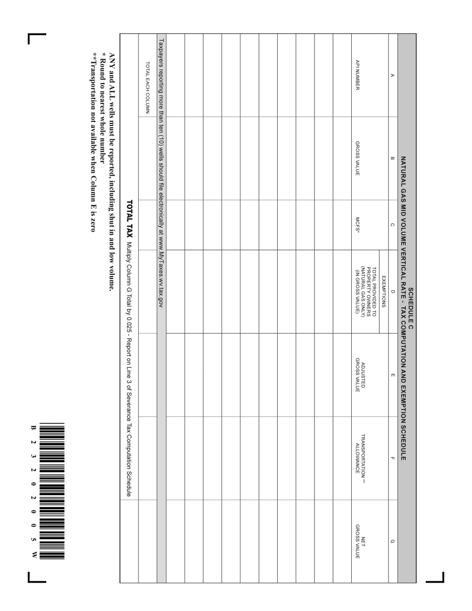Form SEV-401 West Virginia Severance Tax Annual Return - West Virginia, Page 5