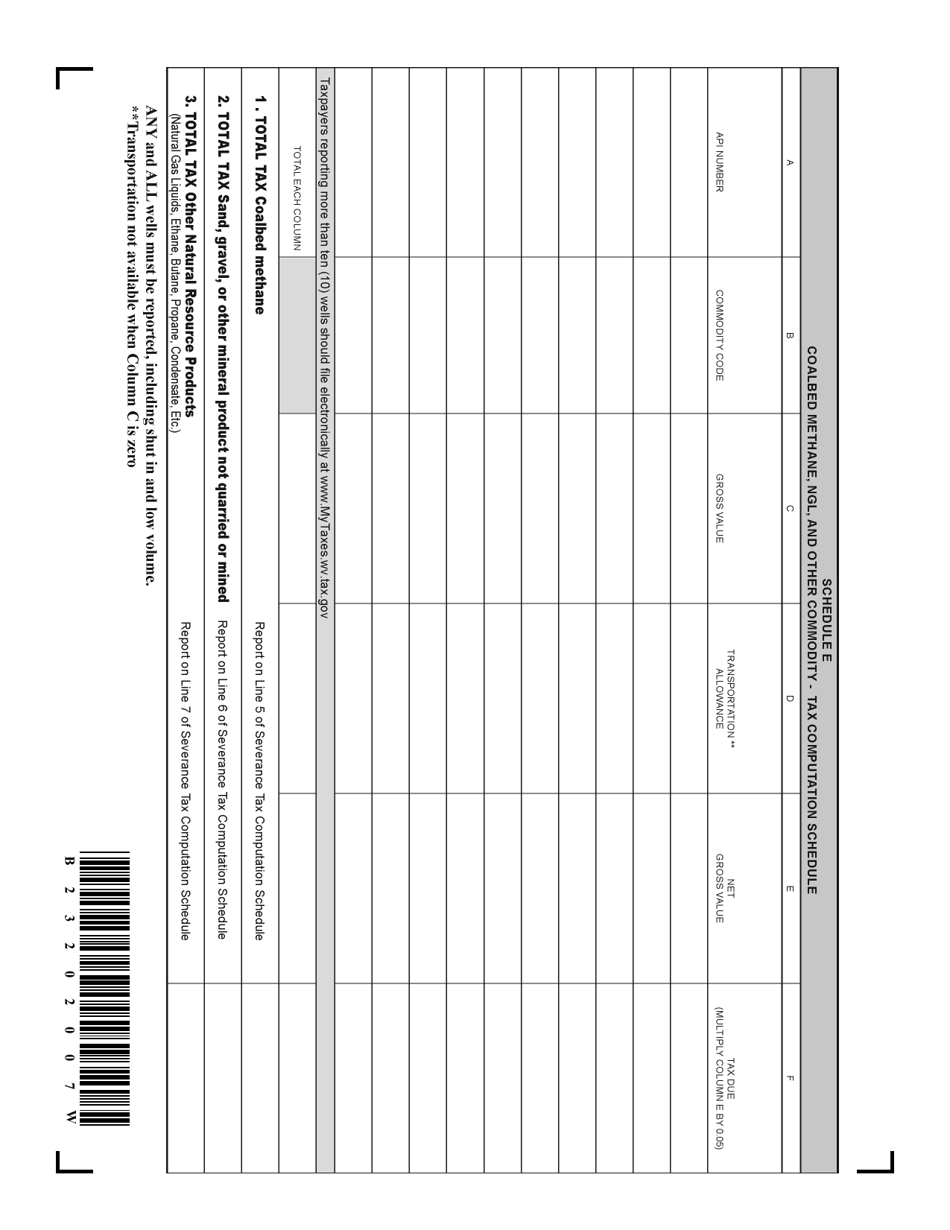 Form SEV-401 West Virginia Severance Tax Annual Return - West Virginia, Page 7