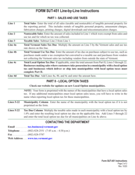 Instructions for VT Form SUT-451 Sales and Use Tax Return - Vermont, Page 2