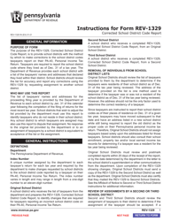 Form REV-1329 Corrected School District Code Report - Pennsylvania, Page 3