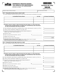 Form SFN28741 Schedule ND-1PSC Nonprofit Private School Tax Credits for Individuals - North Dakota