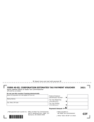 Form 40-ES (SFN28716) Corporation Estimated Tax Payment Voucher - North Dakota, Page 2