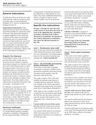 Form SFN28701 Schedule 38-TC Tax Credits - North Dakota, Page 3