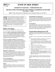 Instructions for Form BFC-1 Corporation Business Tax Return for Banking and Financial Corporations - New Jersey, Page 2