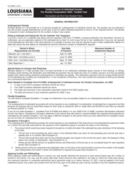 Instructions for Form R-210NR Underpayment of Individual Income Tax Penalty Computation - Non-resident and Part-Year Resident - Louisiana