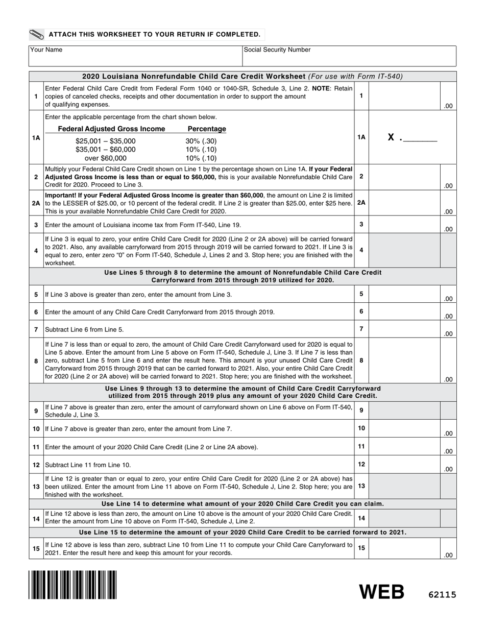 Form IT-540 Louisiana Resident Income Tax Return - Louisiana, Page 16