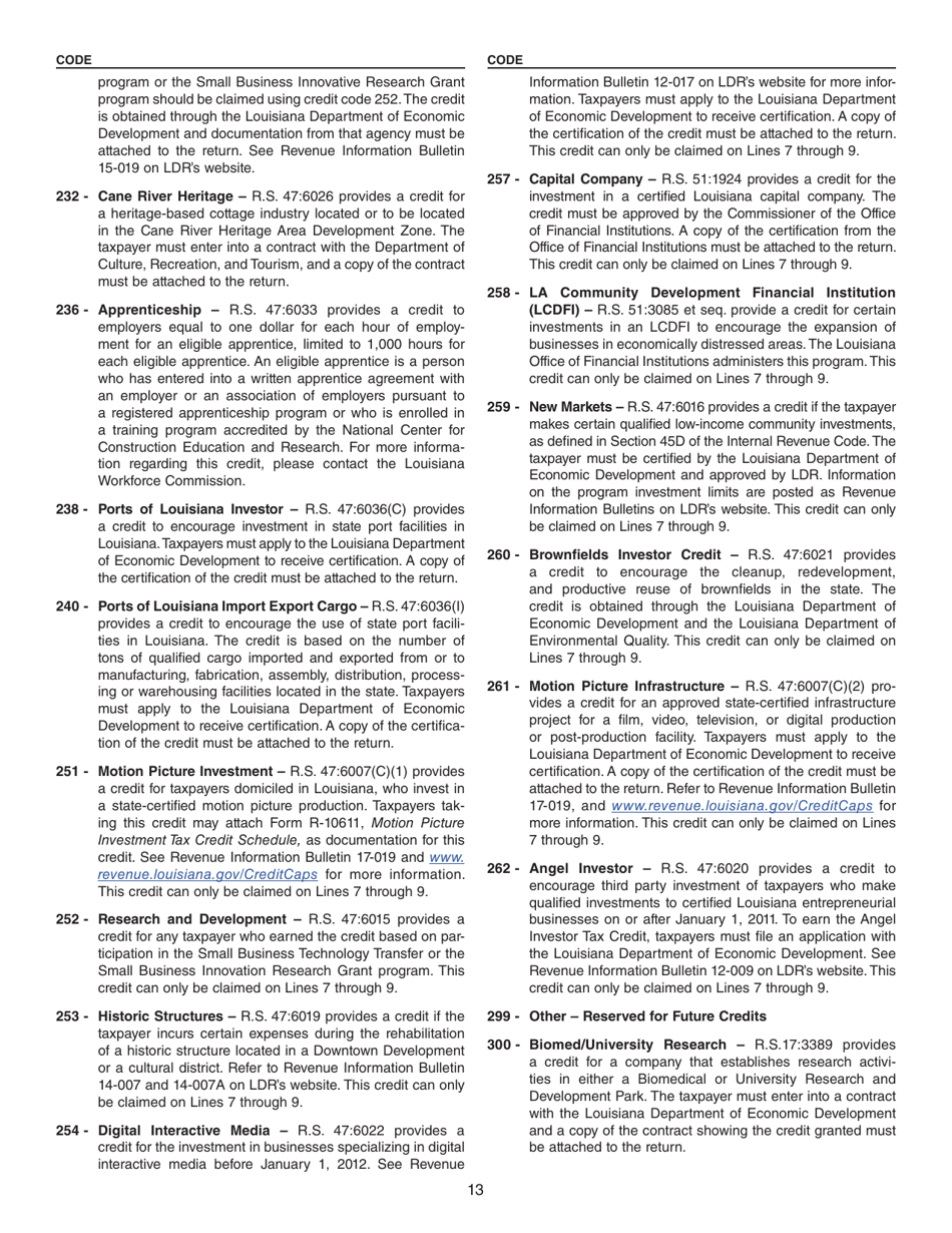 Instructions for Form IT-541 Fiduciary Income Tax Return - Louisiana, Page 13