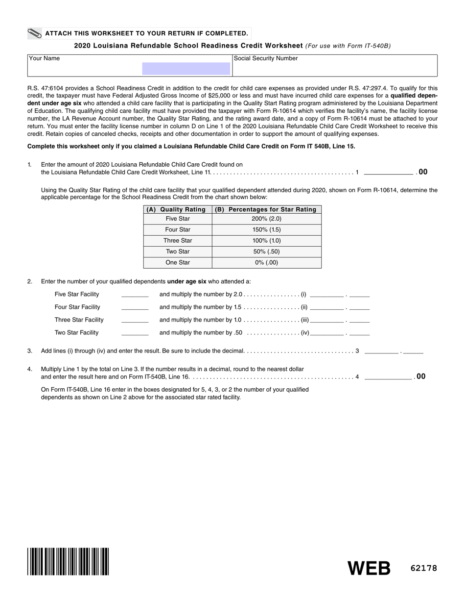 Form IT-540B Louisiana Nonresident and Part-Year Resident - Louisiana, Page 14