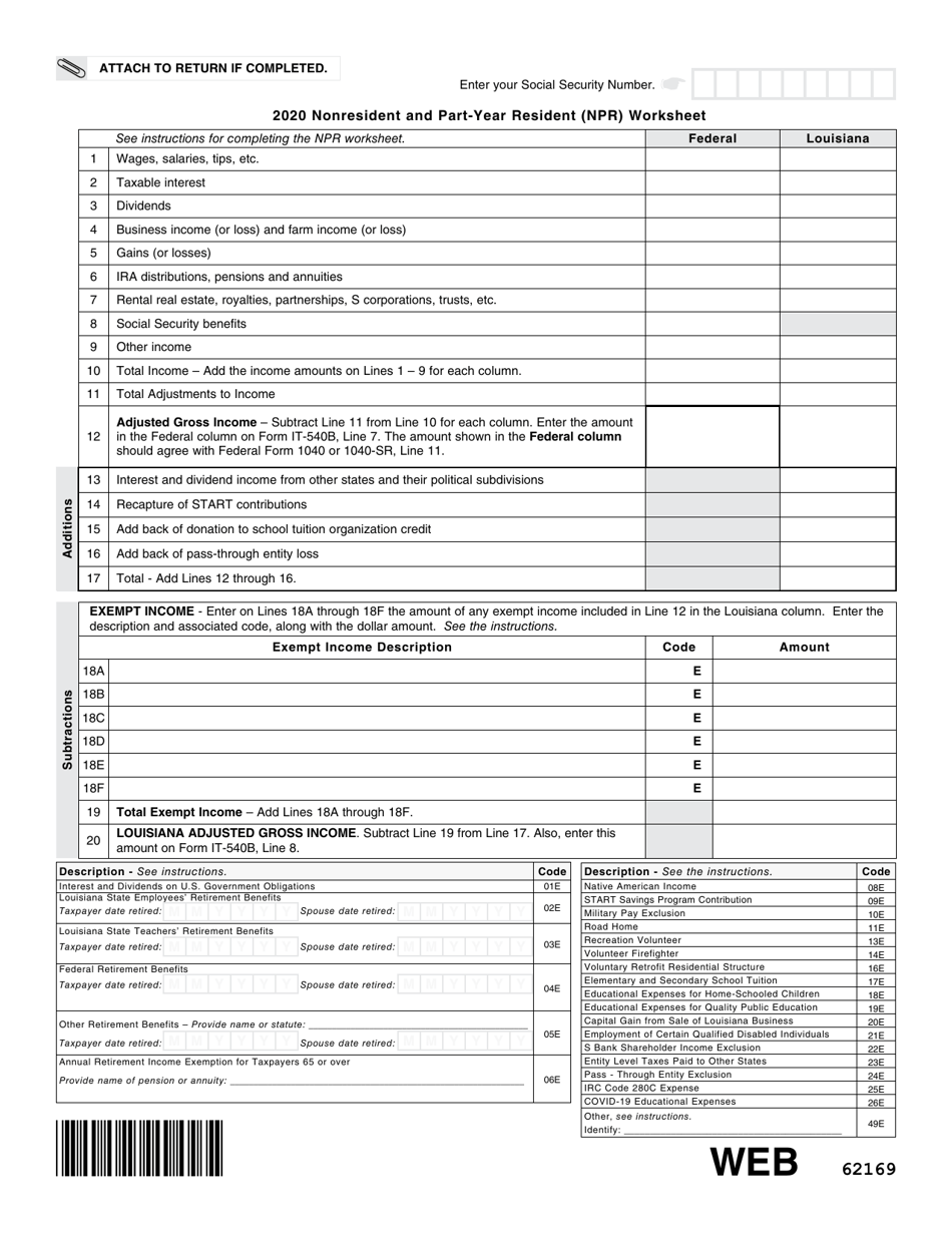 Form IT-540B Louisiana Nonresident and Part-Year Resident - Louisiana, Page 5