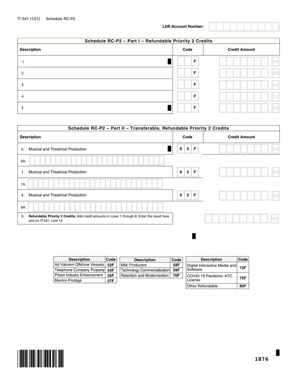 Form IT-541 Fiduciary Income Tax Return - Louisiana, Page 6