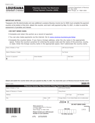 Form R-541V &quot;Fiduciary Income Tax Electronic Filing Payment Voucher&quot; - Louisiana, 2020