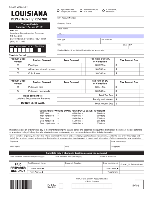 Form R-9005  Printable Pdf