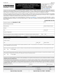 Form R-1048 &quot;Annual Application for Exemption From Collection of Louisiana Sales Taxes at Certain Fundraising Activities&quot; - Louisiana
