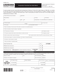Form R-6906A Corporation Franchise Initial Tax Return - Louisiana