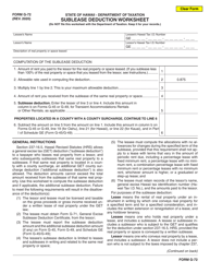 Document preview: Form G-72 Sublease Deduction Worksheet - Hawaii
