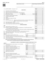 Form F-1 Franchise Tax Return - Banks, Other Financial Corporations, and Small Business Investment Companies - Hawaii, Page 2