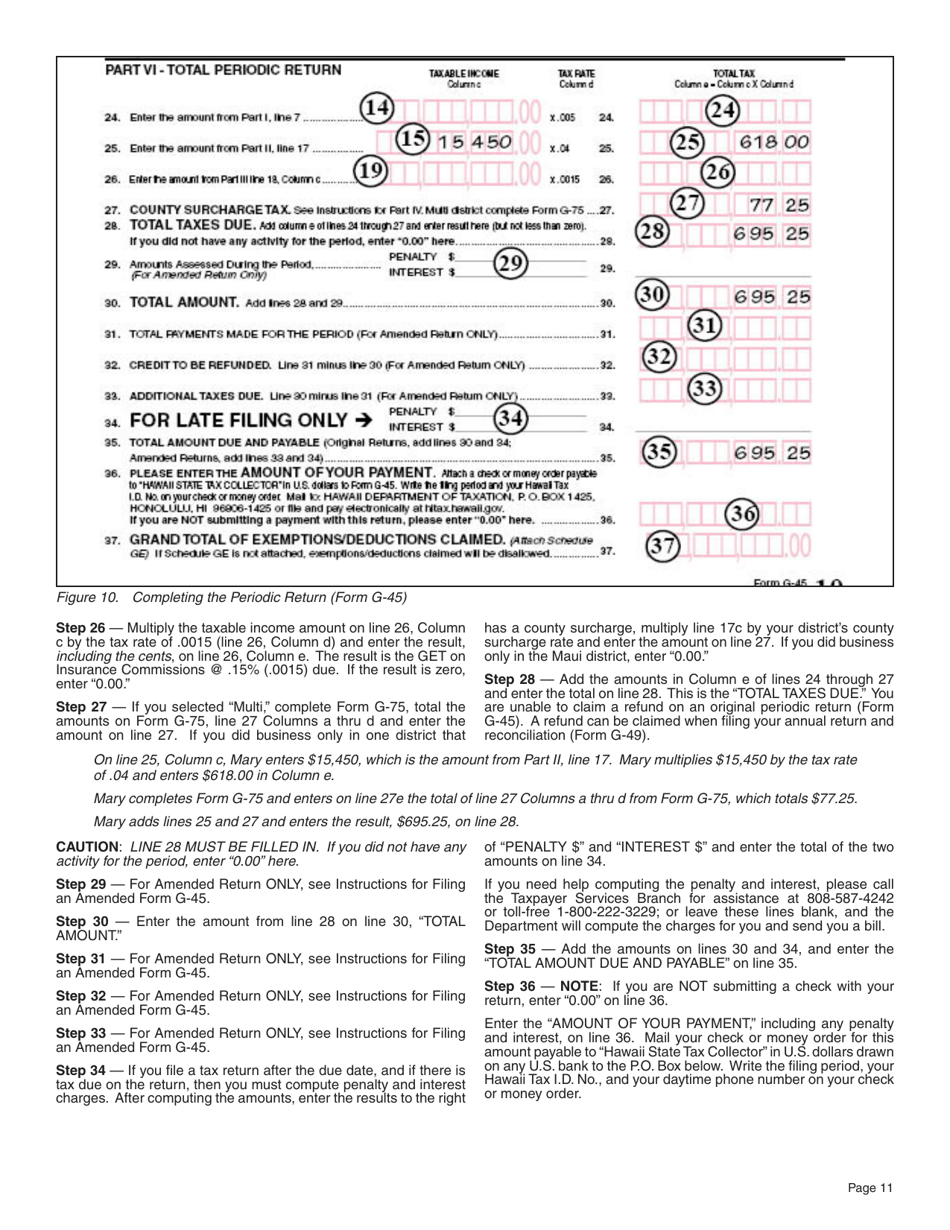 Instructions for Form G-45, G-49 - Hawaii, Page 11