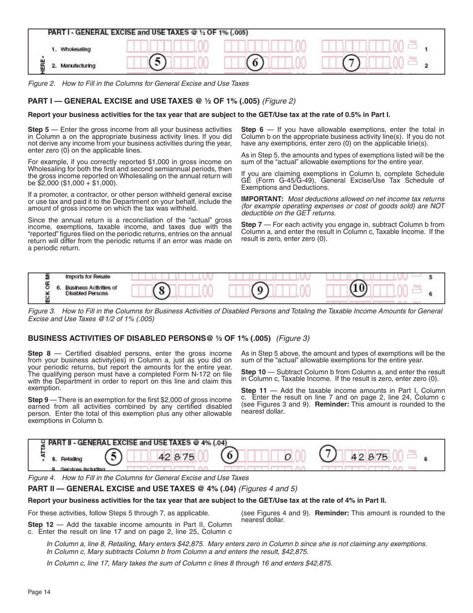 Instructions for Form G-45, G-49 - Hawaii, Page 14