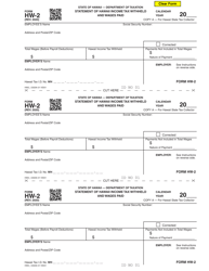 Form HW-2 Statement of Hawaii Income Tax Withheld and Wages Paid - Hawaii