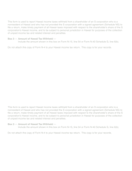 Form N-4 Statement of Withholding for a Nonresident Shareholder of an S Corporation - Hawaii, Page 6