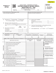 Form N-20 Schedule K-1 Partner's Share of Income, Credits, Deductions, Etc. - Hawaii
