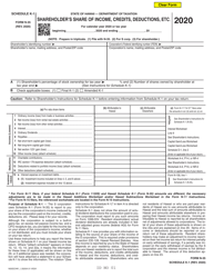 Form N-35 Schedule K-1 Shareholder's Share of Income, Credits, Deductions, Etc. - Hawaii