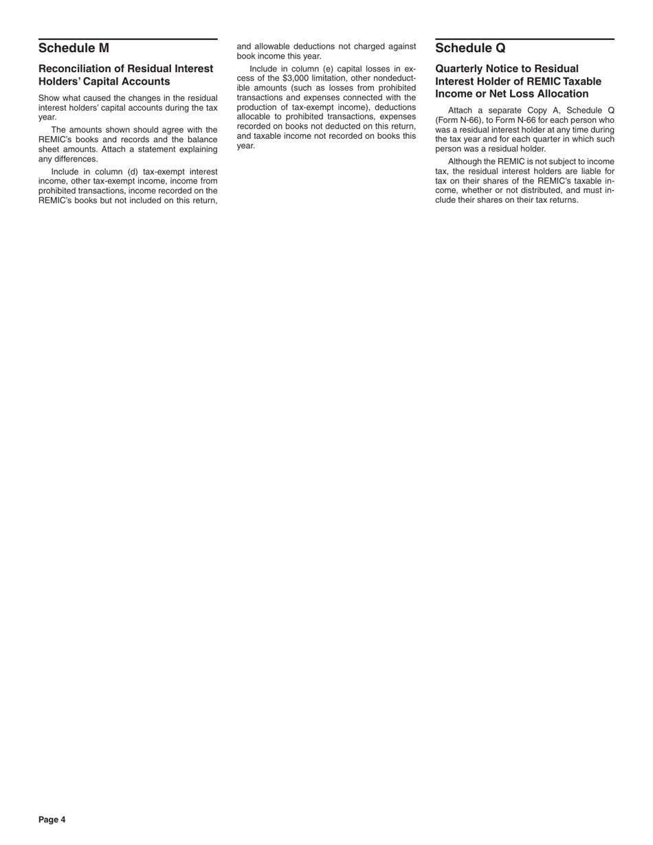 Instructions for Form N-66 Real Estate Mortgage Investment Conduit Income Tax Return - Hawaii, Page 4