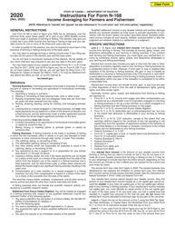 Document preview: Instructions for Form N-168 Income Averaging for Farmers and Fishermen - Hawaii