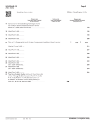 Schedule CR Schedule of Tax Credits - Hawaii, Page 2