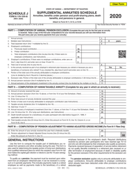 Schedule J Supplemental Annuities Schedule - Hawaii