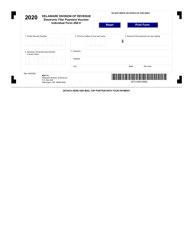 Document preview: Form 200-V Electronic Filer Payment Voucher - Delaware, 2020