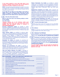 Instructions for Form 200-02 Delaware Individual Non-resident Income Tax Return - Delaware, Page 11