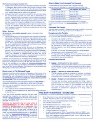 Instructions for Form 200-02 Delaware Individual Non-resident Income Tax Return - Delaware, Page 4