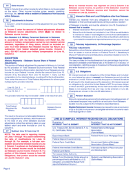 Instructions for Form 200-02 Delaware Individual Non-resident Income Tax Return - Delaware, Page 6
