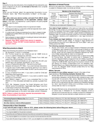 Instructions for Form 200-01 Delaware Individual Resident Income Tax Return - Delaware, Page 3