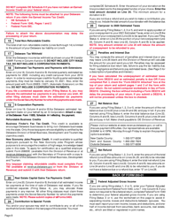 Instructions for Form 200-01 Delaware Individual Resident Income Tax Return - Delaware, Page 8