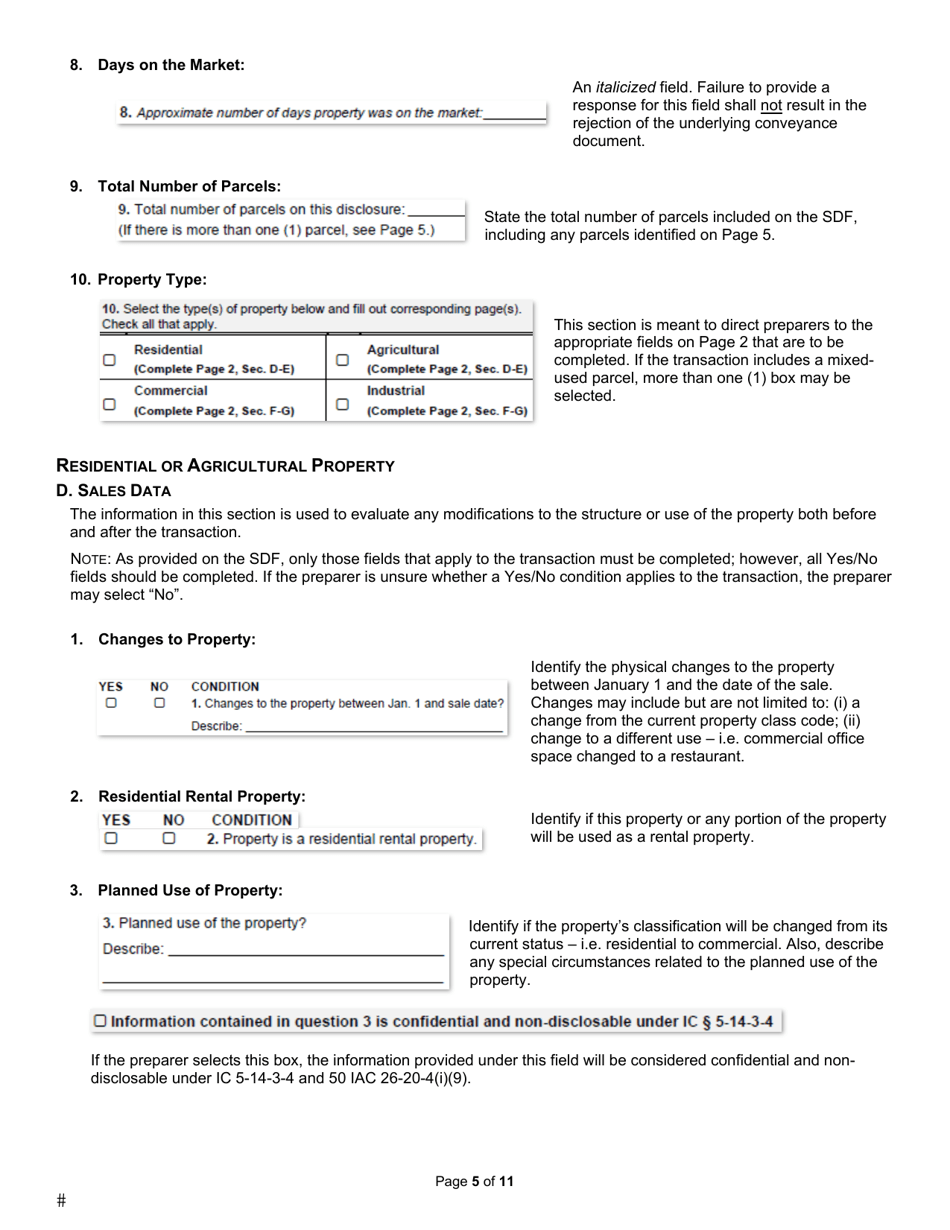 Download Instructions for State Form 46021, State Form 55632 Sales