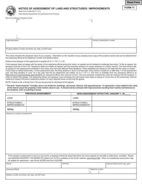 State Form 21366 (11)  Printable Pdf