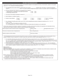 Form SB-1 (State Form 51767) Statement of Benefits - Real Estate Improvements - Indiana, Page 2