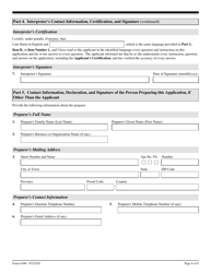 USCIS Form I-690 Application for Waiver of Grounds of Inadmissibility Under Sections 245a or 210 of the Immigration and Nationality Act, Page 6