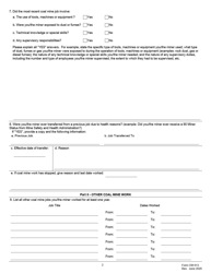Form CM-913 Description of Coal Mine Work and Other Employment, Page 2