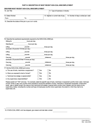 Form CM-913 Description of Coal Mine Work and Other Employment, Page 3
