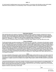 Form CM-913 Description of Coal Mine Work and Other Employment, Page 4